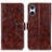 Funda de Cuero Cartera con Soporte Carcasa K04Z para Sony Xperia 5 V Marron