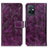 Funda de Cuero Cartera con Soporte Carcasa K04Z para Vivo iQOO Z6 5G Morado