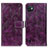 Funda de Cuero Cartera con Soporte Carcasa K04Z para Wiko Y82 Morado