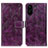 Funda de Cuero Cartera con Soporte Carcasa K04Z para Xiaomi Poco C65 Morado