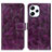 Funda de Cuero Cartera con Soporte Carcasa K04Z para Xiaomi Redmi 12 4G Morado