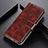 Funda de Cuero Cartera con Soporte Carcasa K04Z para Xiaomi Redmi Note 10 4G Marron