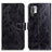 Funda de Cuero Cartera con Soporte Carcasa K04Z para Xiaomi Redmi Note 10 5G Negro