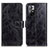 Funda de Cuero Cartera con Soporte Carcasa K04Z para Xiaomi Redmi Note 11S 5G Negro