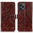 Funda de Cuero Cartera con Soporte Carcasa K04Z para Xiaomi Redmi Note 12 Turbo 5G Marron