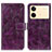 Funda de Cuero Cartera con Soporte Carcasa K04Z para Xiaomi Redmi Note 13R Pro 5G Morado