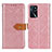 Funda de Cuero Cartera con Soporte Carcasa K05Z para Oppo A16s Rosa