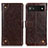 Funda de Cuero Cartera con Soporte Carcasa K06Z para Google Pixel 6a 5G Marron