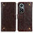 Funda de Cuero Cartera con Soporte Carcasa K06Z para Huawei Nova 9 Pro Marron