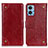 Funda de Cuero Cartera con Soporte Carcasa K06Z para Motorola Moto E22 Rojo