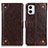 Funda de Cuero Cartera con Soporte Carcasa K06Z para Motorola Moto G73 5G Marron