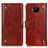 Funda de Cuero Cartera con Soporte Carcasa K06Z para Nokia C20 Plus Marron Claro