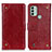 Funda de Cuero Cartera con Soporte Carcasa K06Z para Nokia C31 Rojo