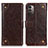 Funda de Cuero Cartera con Soporte Carcasa K06Z para Nokia G11 Marron