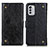 Funda de Cuero Cartera con Soporte Carcasa K06Z para Nokia G60 5G Negro