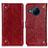 Funda de Cuero Cartera con Soporte Carcasa K06Z para Nokia X100 5G Rojo