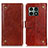 Funda de Cuero Cartera con Soporte Carcasa K06Z para OnePlus 10 Pro 5G Marron Claro