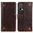 Funda de Cuero Cartera con Soporte Carcasa K06Z para OnePlus Nord CE 5G Marron