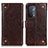 Funda de Cuero Cartera con Soporte Carcasa K06Z para Oppo A93 5G Marron