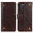 Funda de Cuero Cartera con Soporte Carcasa K06Z para Oppo K9 Pro 5G Marron