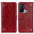 Funda de Cuero Cartera con Soporte Carcasa K06Z para Oppo Reno5 A Rojo