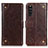 Funda de Cuero Cartera con Soporte Carcasa K06Z para Sony Xperia 10 III Lite Marron