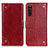 Funda de Cuero Cartera con Soporte Carcasa K06Z para Sony Xperia 10 III Rojo