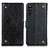 Funda de Cuero Cartera con Soporte Carcasa K06Z para Sony Xperia 10 III SO-52B Negro