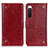Funda de Cuero Cartera con Soporte Carcasa K06Z para Sony Xperia 10 V Rojo