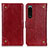Funda de Cuero Cartera con Soporte Carcasa K06Z para Sony Xperia 5 III SO-53B Rojo