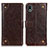 Funda de Cuero Cartera con Soporte Carcasa K06Z para Sony Xperia Ace III Marron