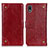 Funda de Cuero Cartera con Soporte Carcasa K06Z para Sony Xperia Ace III Rojo