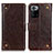 Funda de Cuero Cartera con Soporte Carcasa K06Z para Xiaomi Poco X3 GT 5G Marron