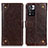 Funda de Cuero Cartera con Soporte Carcasa K06Z para Xiaomi Poco X4 NFC Marron