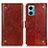 Funda de Cuero Cartera con Soporte Carcasa K06Z para Xiaomi Redmi 11 Prime 5G Marron Claro