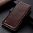 Funda de Cuero Cartera con Soporte Carcasa K06Z para Xiaomi Redmi 9 Power Marron