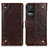 Funda de Cuero Cartera con Soporte Carcasa K06Z para Xiaomi Redmi K50 5G Marron