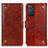 Funda de Cuero Cartera con Soporte Carcasa K06Z para Xiaomi Redmi Note 11 Pro 5G Marron Claro