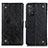 Funda de Cuero Cartera con Soporte Carcasa K06Z para Xiaomi Redmi Note 11 Pro 5G Negro