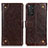 Funda de Cuero Cartera con Soporte Carcasa K06Z para Xiaomi Redmi Note 11S 4G Marron