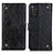 Funda de Cuero Cartera con Soporte Carcasa K06Z para Xiaomi Redmi Note 11S 4G Negro