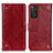 Funda de Cuero Cartera con Soporte Carcasa K06Z para Xiaomi Redmi Note 11S 4G Rojo