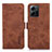 Funda de Cuero Cartera con Soporte Carcasa K06Z para Xiaomi Redmi Note 12 4G Marron