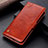 Funda de Cuero Cartera con Soporte Carcasa K06Z para Xiaomi Redmi Note 9 4G Marron Claro