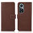 Funda de Cuero Cartera con Soporte Carcasa K07Z para Huawei Honor 50 Pro 5G Marron