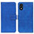 Funda de Cuero Cartera con Soporte Carcasa K07Z para Huawei Honor X5 Azul