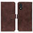 Funda de Cuero Cartera con Soporte Carcasa K07Z para Huawei Honor X5 Marron