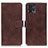 Funda de Cuero Cartera con Soporte Carcasa K07Z para Motorola Moto G72 Marron