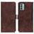 Funda de Cuero Cartera con Soporte Carcasa K07Z para Nokia G22 Marron