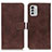 Funda de Cuero Cartera con Soporte Carcasa K07Z para Nokia G60 5G Marron